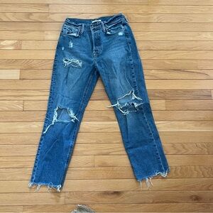 Forever 21 Ripped Baggy Jean